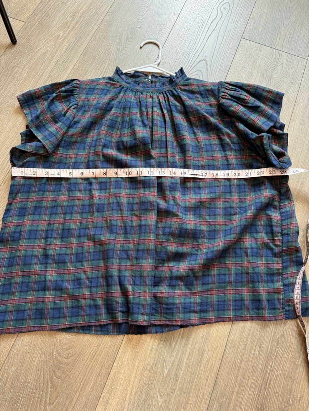 Anthropologie Trovata Birds of Paradise Carla Highneck Shirt in Tinsel Plaid M - Picture 11 of 14